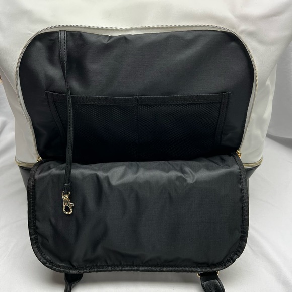 Ava Kensington Weekender Black And White Travel Tote Bag Shoulder Strap Unisex - Picture 4 of 10